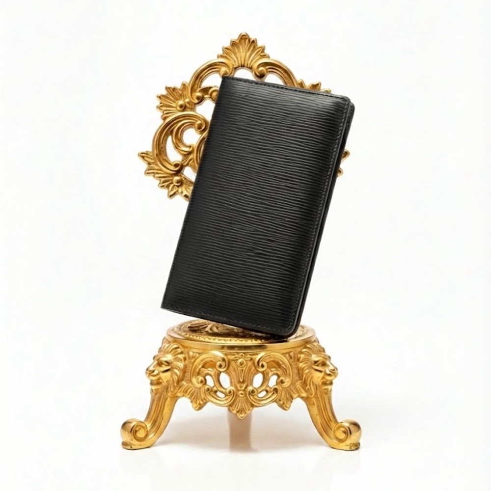 Louis Vuitton Black Epi Porte-Feuille Brazza Leather Bifold Wallet